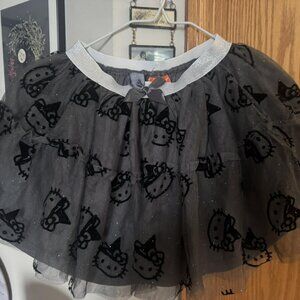 SANRIO Hello Kitty sz 5 GIRLS glitter black TULLE tutu witch layered skirt